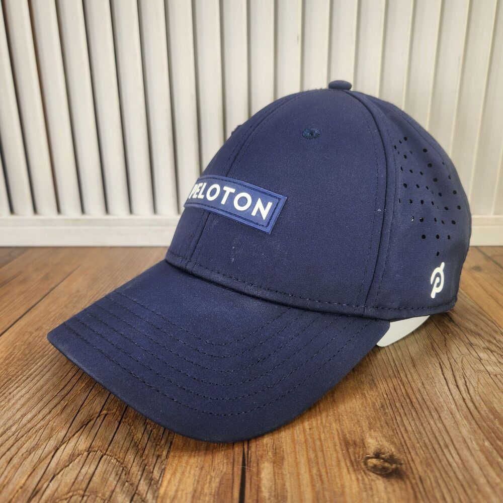 Peloton Hat Cap Snapback Blue Vented Athletic Sports Cycling Tennis Golf Cooling